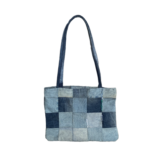 PATCHWORK DENIM TOTE (OOOO) - cottonsmith